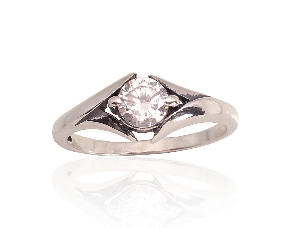 For Engagement Silver Ring A2101759POxBkCZ