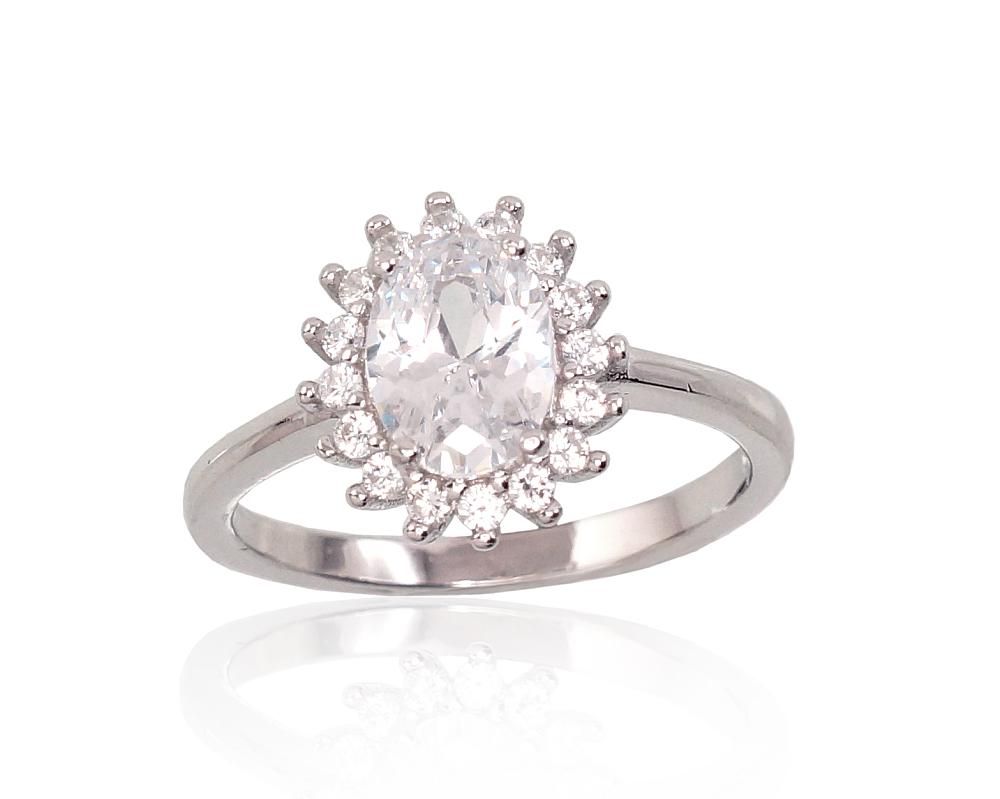 Silver Ring A2101471PRhGrCZ