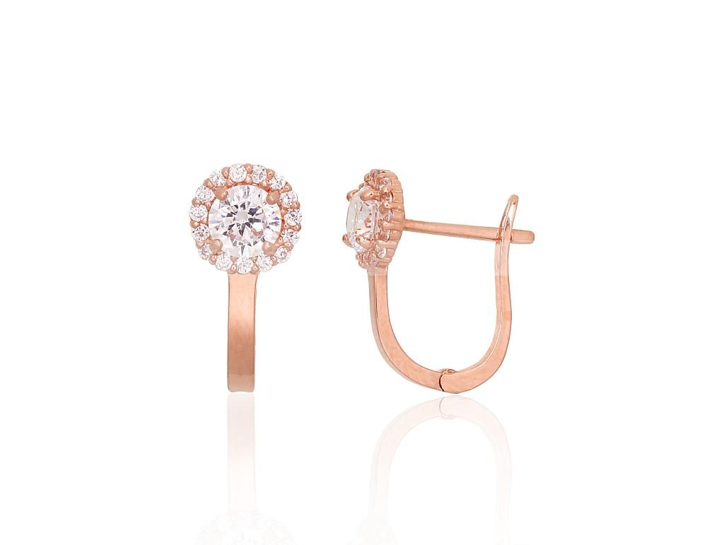 Gold earrings with Lever backs A1201701AuRCZ