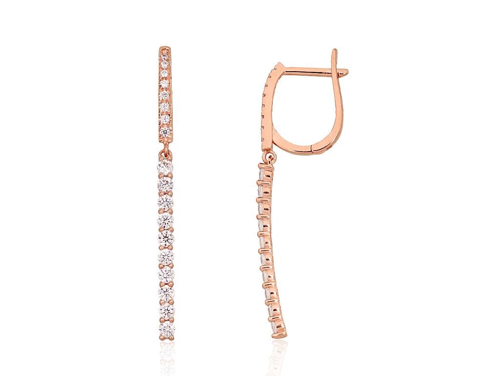 Gold earrings with Lever backs A1201706AuRCZ
