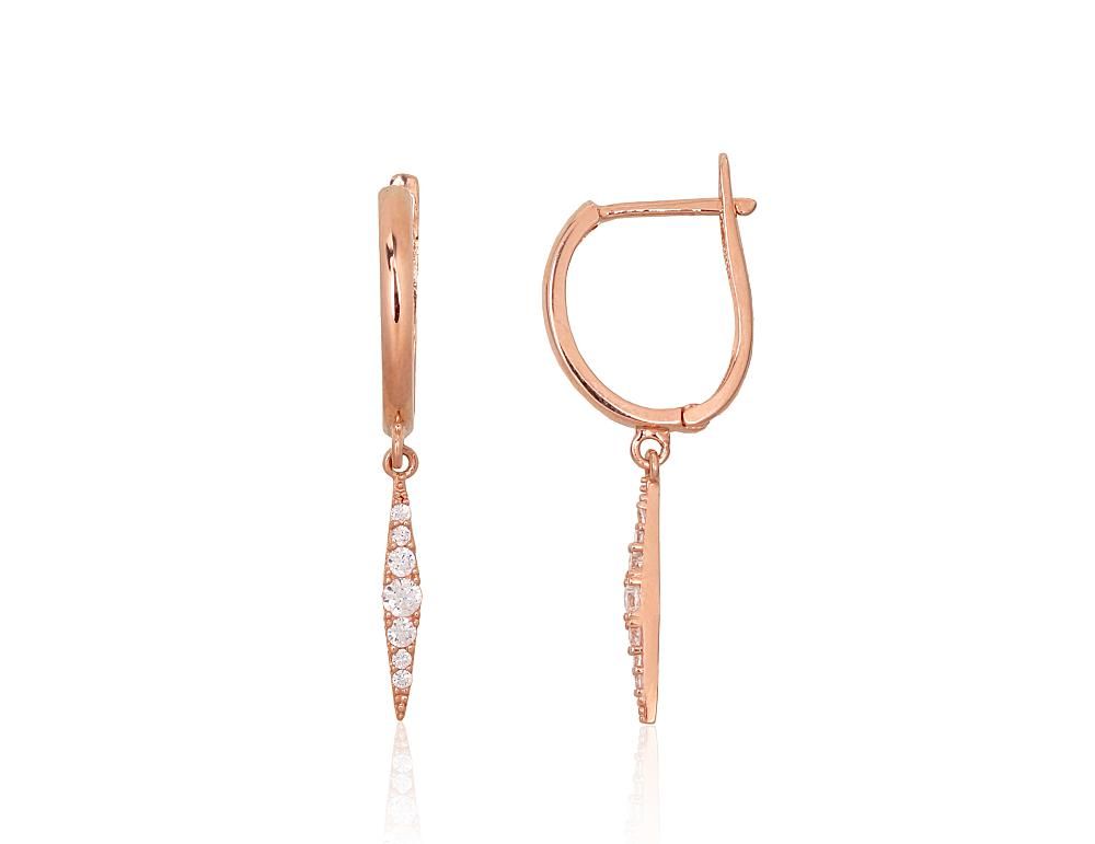 Gold earrings with Lever backs A1201713AuRCZ