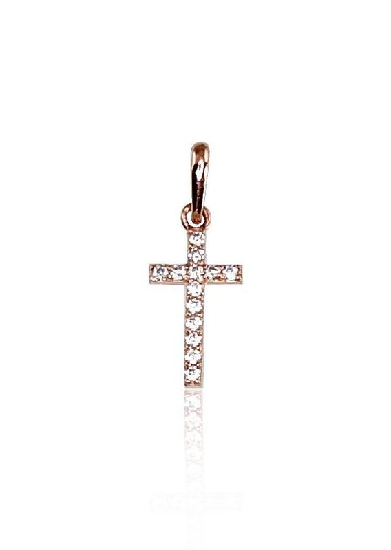 Gold Pendant Cross A1300295AuRCZ Gold Pendant Cross A1300295AuRCZ