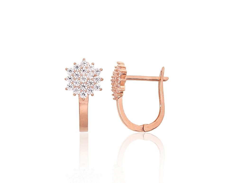 Gold earrings with Lever backs A1201703AuRCZ