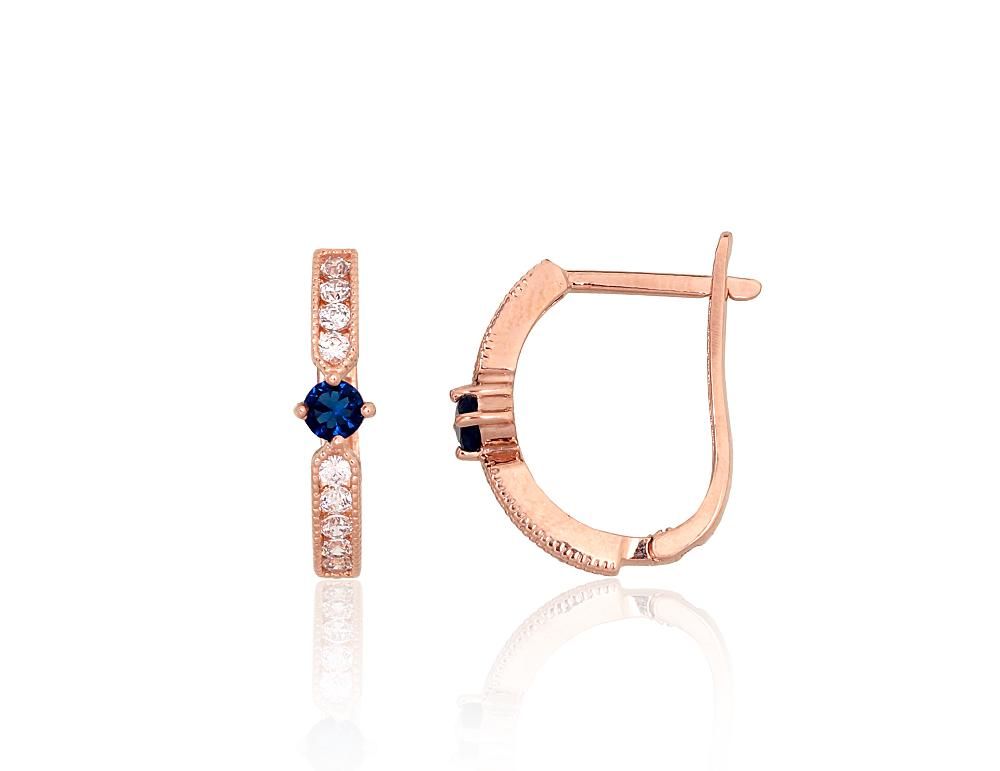 Gold earrings with Lever backs A1201705AuRCZCZB