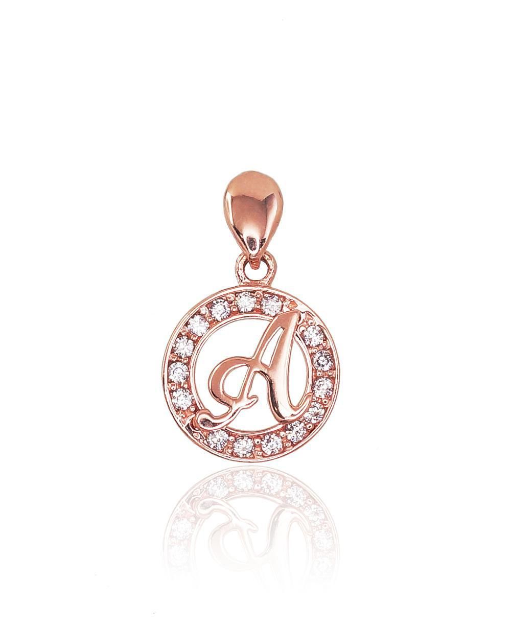 Gold Pendant Letter A A1300122AuRCZ