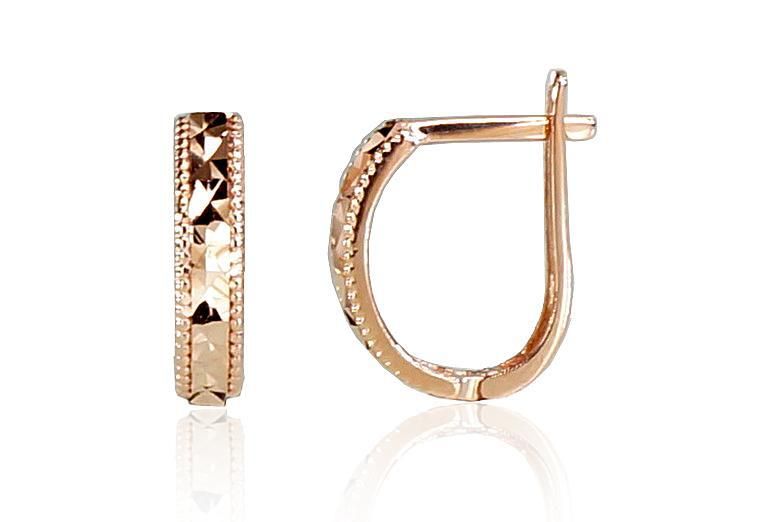 Gold earrings with Lever backs A1200635AuR