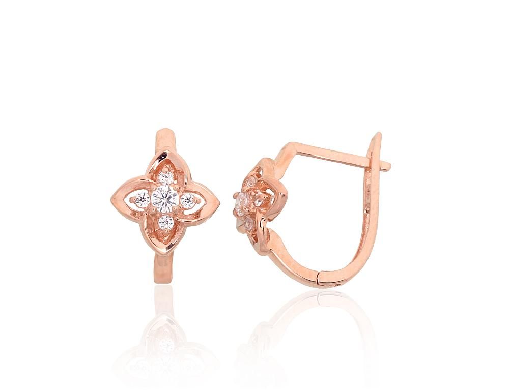 Gold earrings with Lever backs A1201702AuRCZ