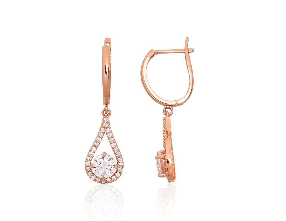 Gold earrings with Lever backs A1201715AuRCZ