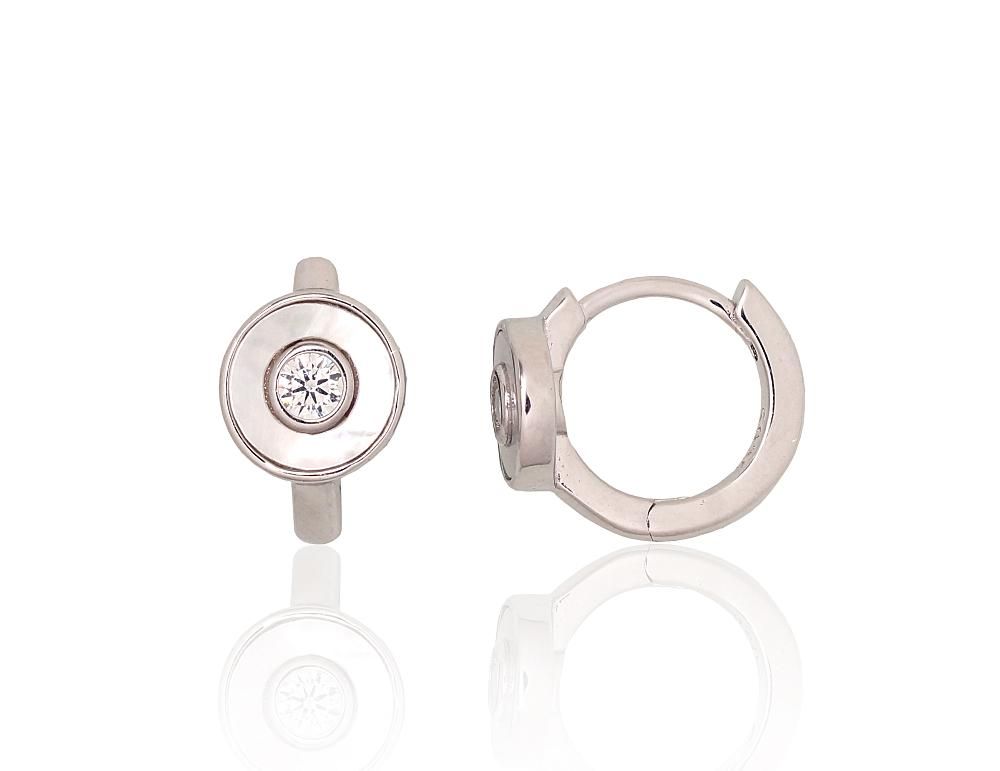 Silver Earrings Rinkutės A2204164PRhGrCZPL