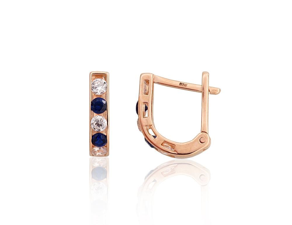 Gold earrings with Lever backs A1201494AuRCZCZB