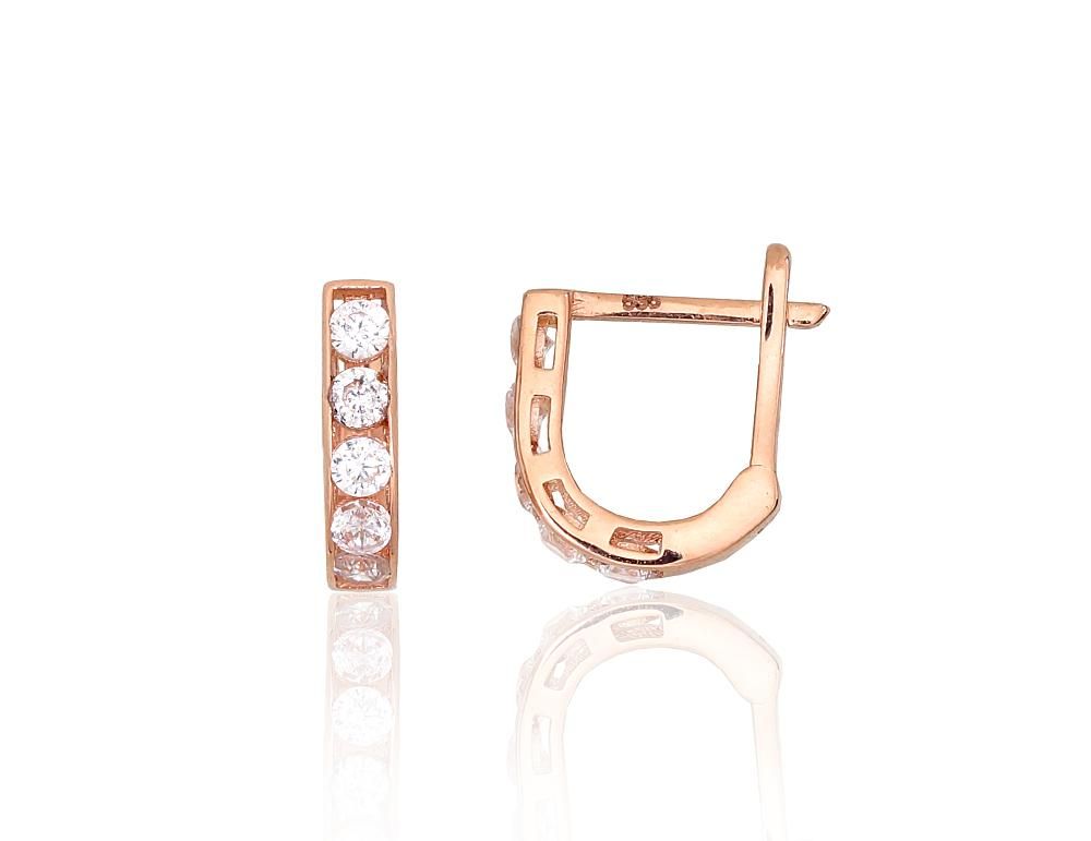 Gold earrings with Lever backs A1201494AuRCZ