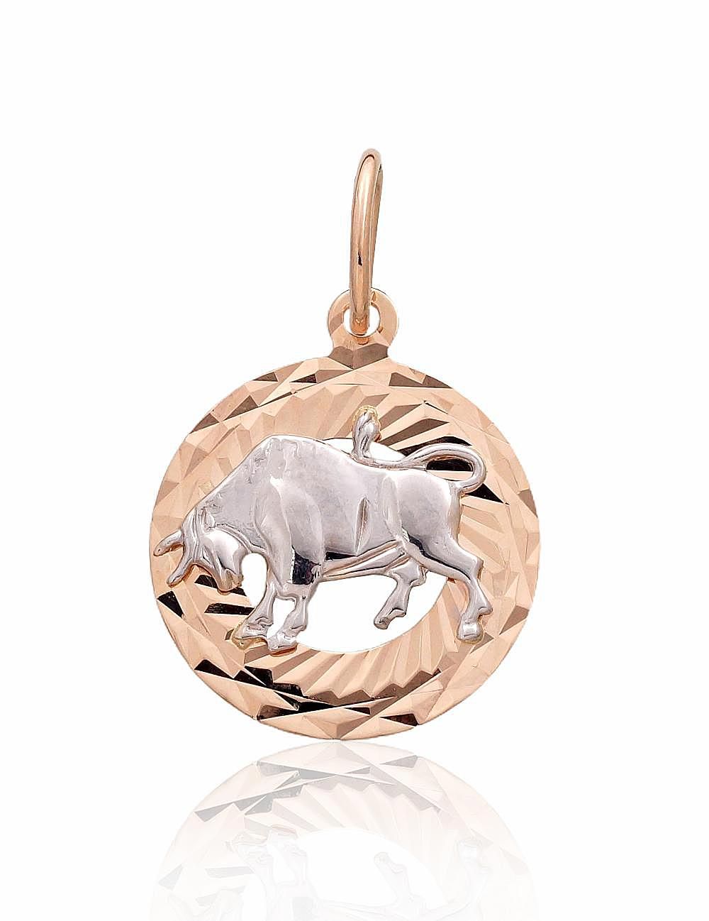 Gold Zodiac Sign Taurus A1300824AuRAuW