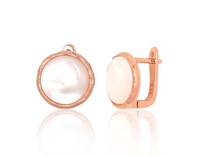 Silver Earrings English Clasp A2204180PAuRPL Silver Earrings English Clasp A2204180PAuRPL