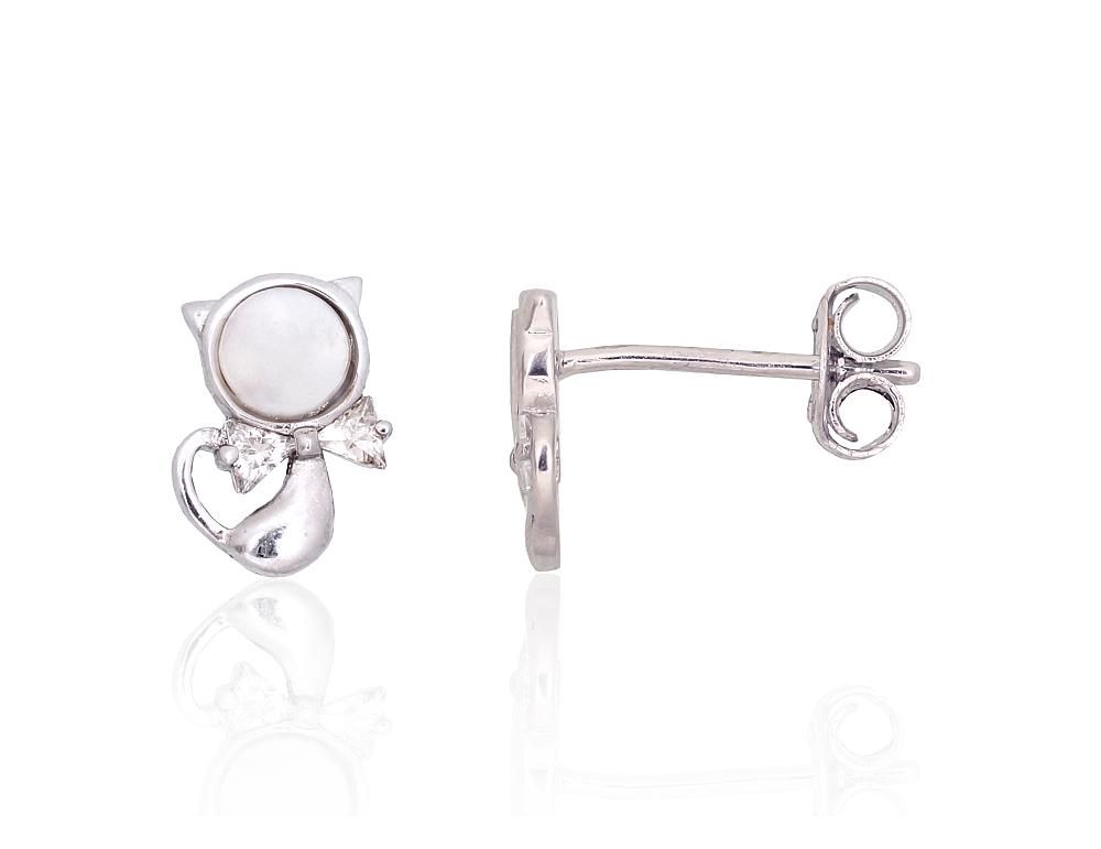 Silver Earrings A2204158PRhGrCZPL