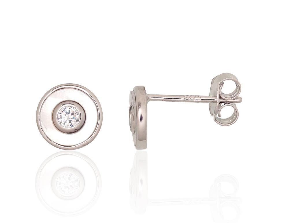 Silver Earrings A2204163PRhGrCZPL