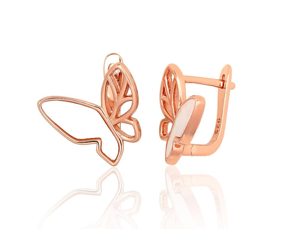 Silver Earrings with English Clasp A2204175PAuRPL