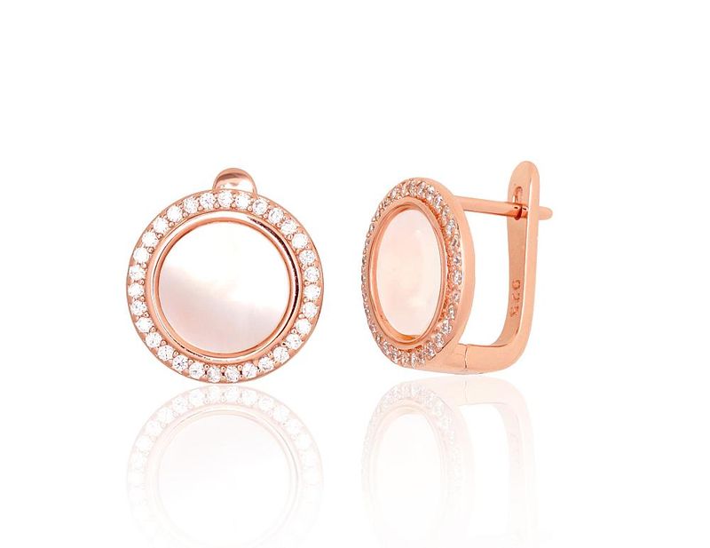 Silberne Ohrringe mit englischem Verschluss A2204183PAuRCZPL