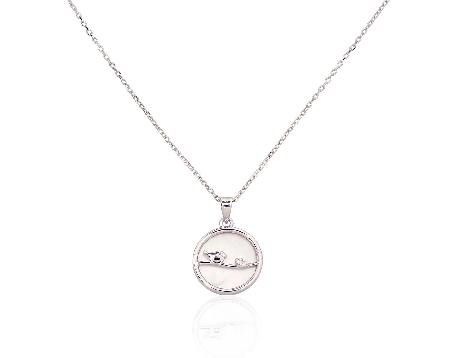 Silver Necklace Adjustable Length A2500134PRhGrCZPL