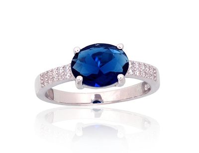 Silberring mit blauem Auge, Zirkon A2101978PRhGrCZCZB, Preis ab 28,00 EUR