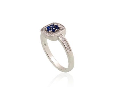 Silver ring A2101981PRhGrCZCZB