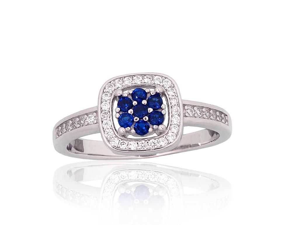 Silver ring A2101981PRhGrCZCZB