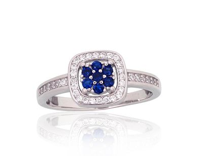 Silver ring A2101981PRhGrCZCZB