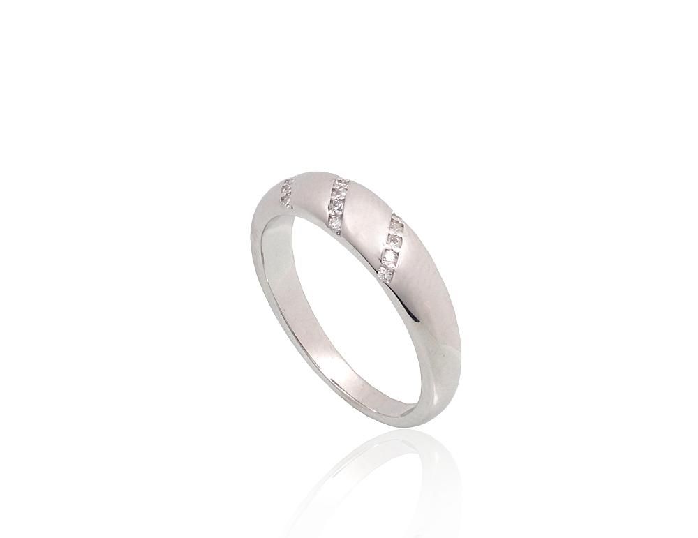 Silver Ring A2101945PRhGrCZ