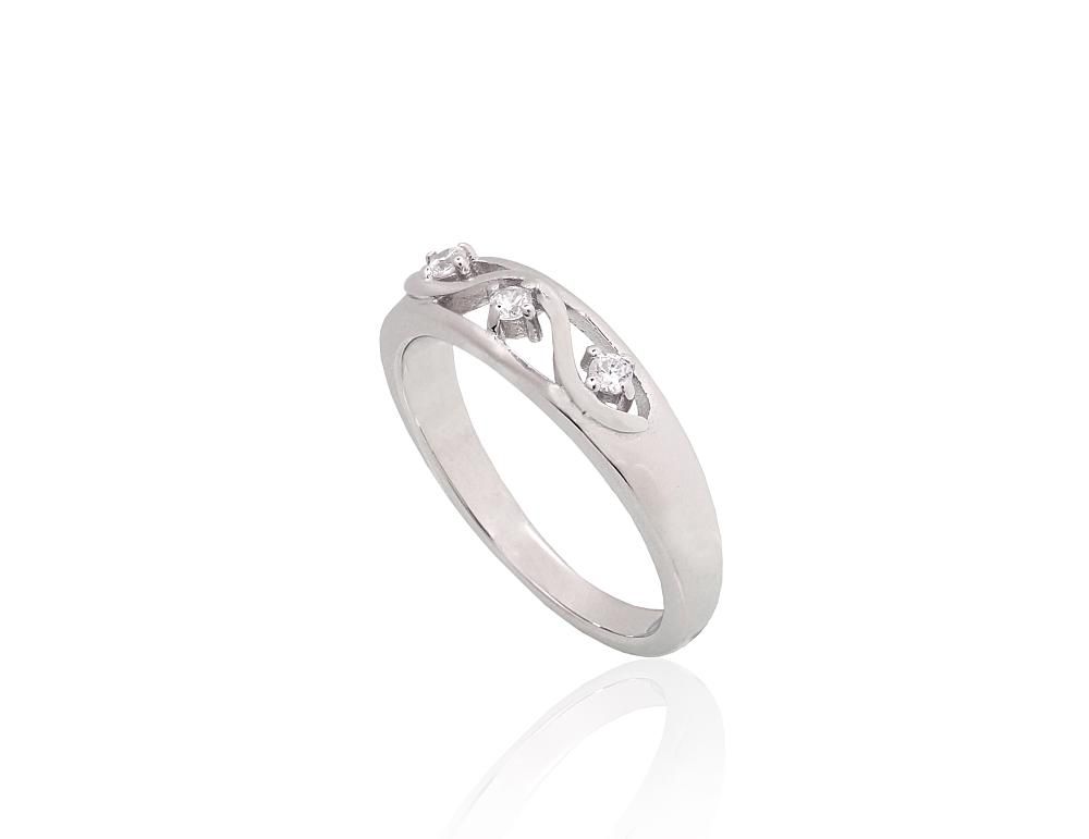 Silver Ring A2101956PRhGrCZ