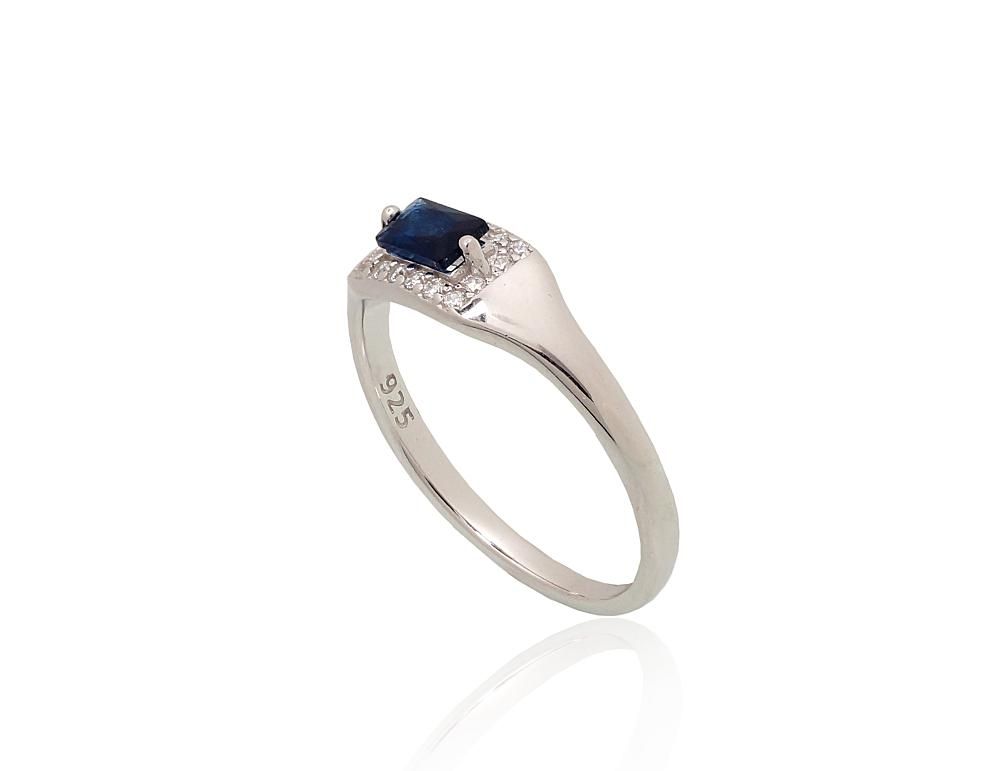 Silver Ring A2101977PRhGrCZCZB