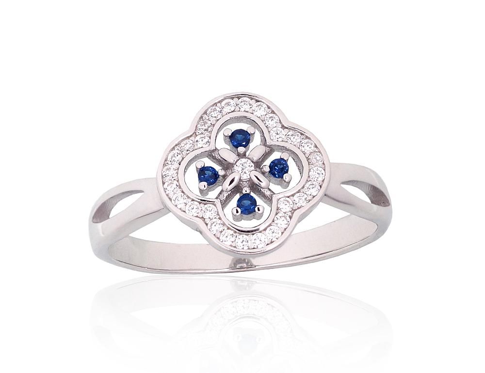 Silver ring A2101980PRhGrCZCZB
