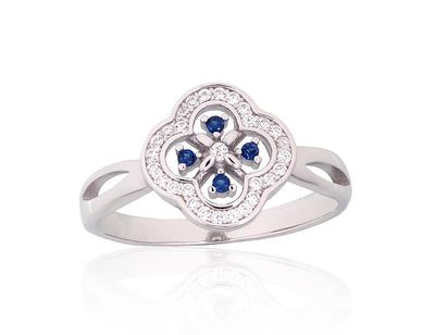 Silver ring A2101980PRhGrCZCZB Silver ring A2101980PRhGrCZCZB