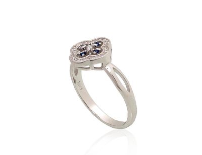 Silver ring A2101980PRhGrCZCZB