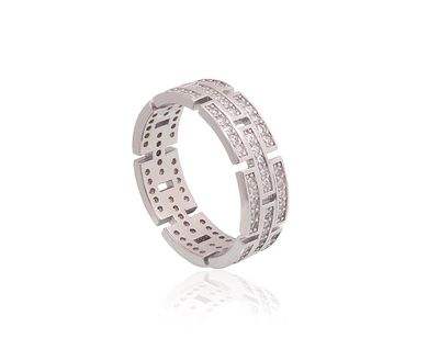 Silver Ring A2101967PRhGrCZ