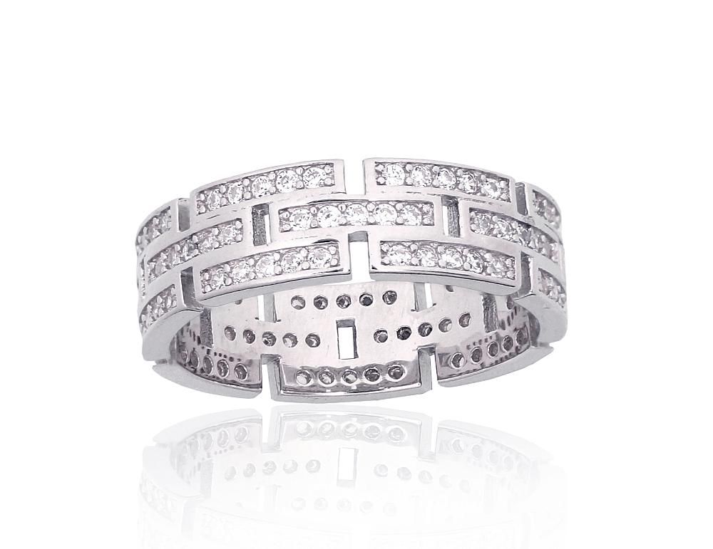Silver Ring A2101967PRhGrCZ
