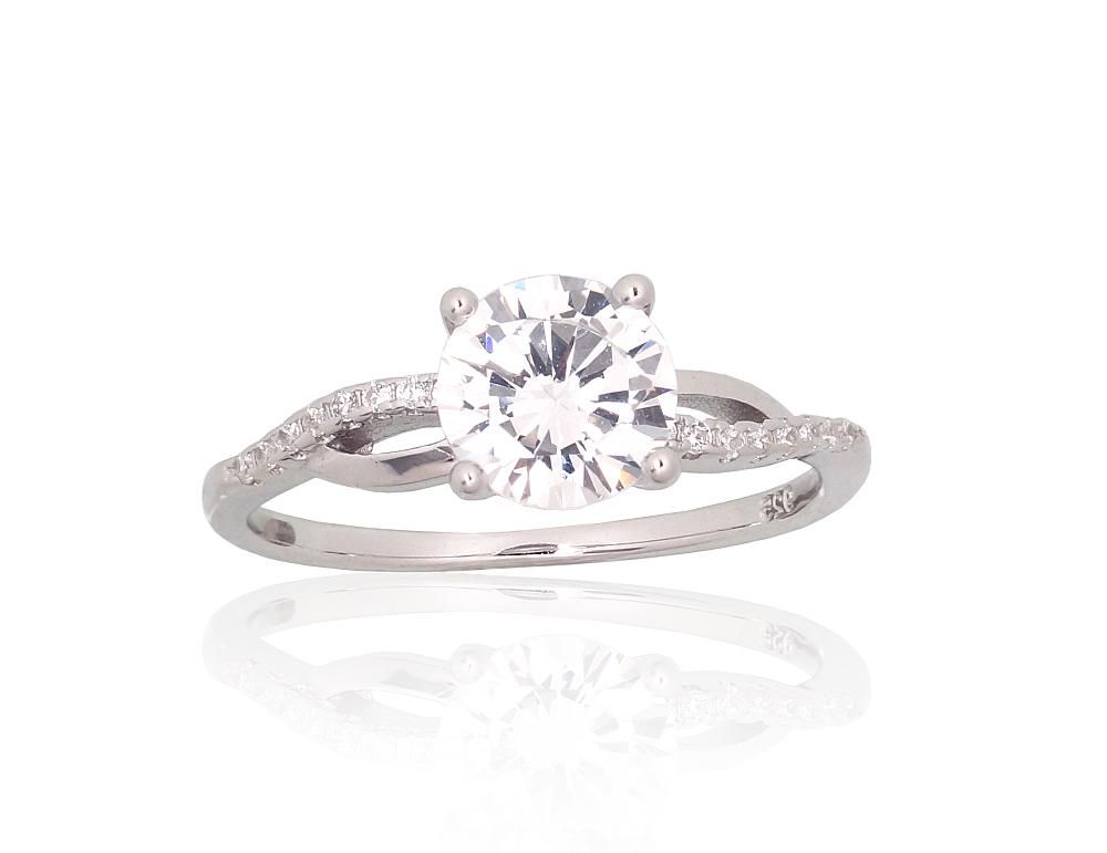 Silver Ring A2101976PRhGrCZ