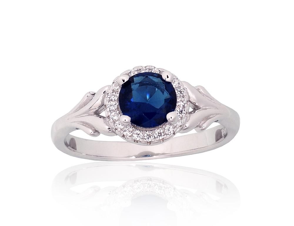 Silver ring A2101983PRhGrCZCZB