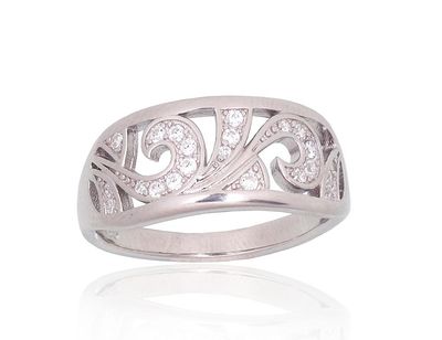 Silver Ring A2101971PRhGrCZ
