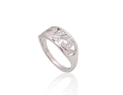 Silver Ring A2101971PRhGrCZ