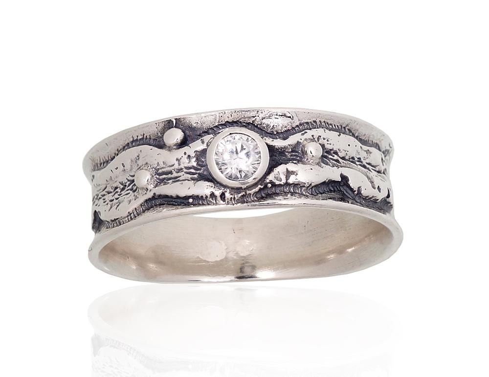 Silver Ring A2101834POxBkCZ