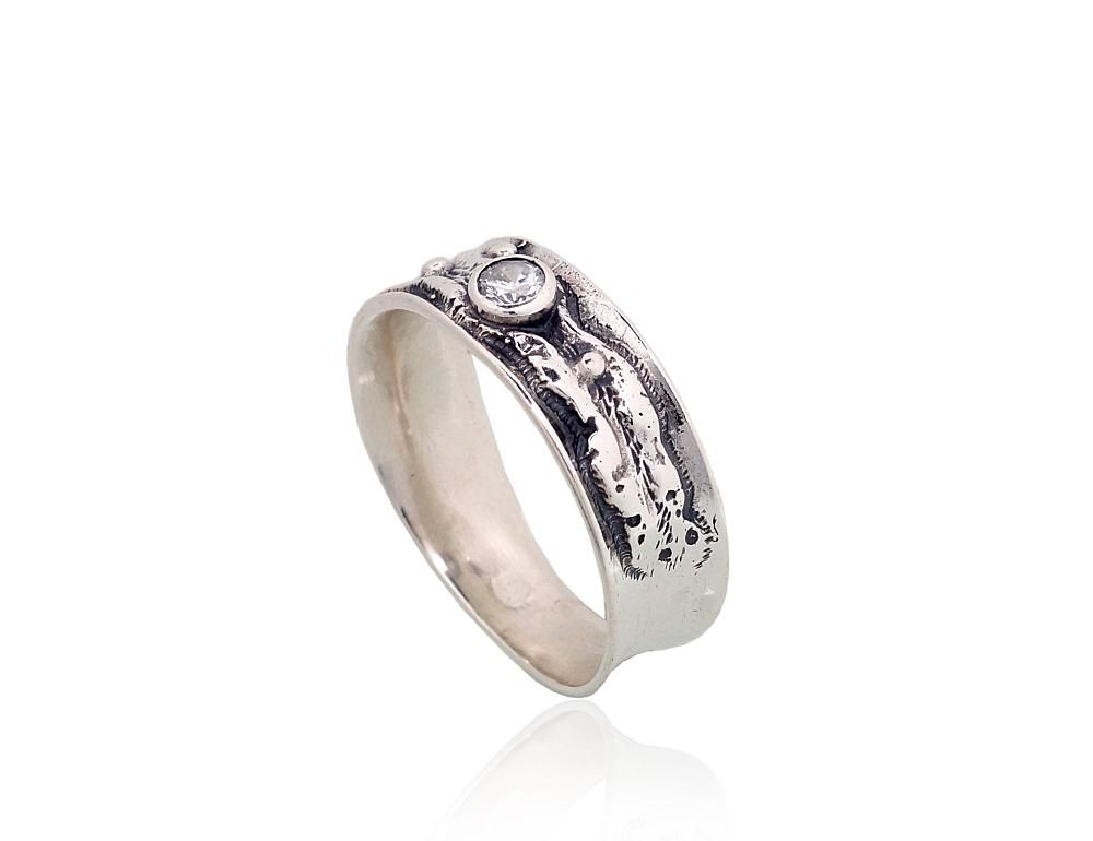 Silver Ring A2101834POxBkCZ
