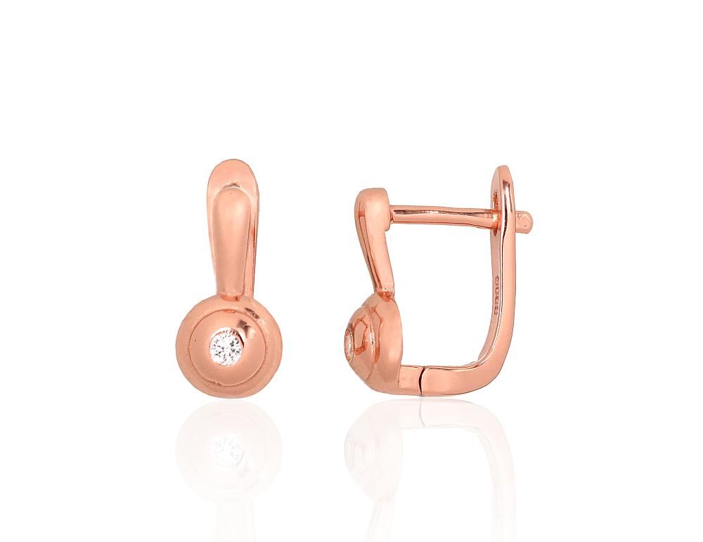 Silver Earrings with English Clasp A2204188PAuRCZ