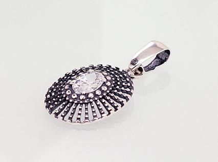 Silver Pendant A2301525POxBkCZ
