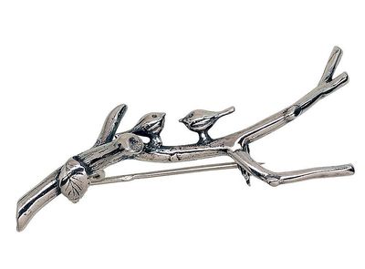 Silver Brooch A2920214POxBk Silver Brooch A2920214POxBk