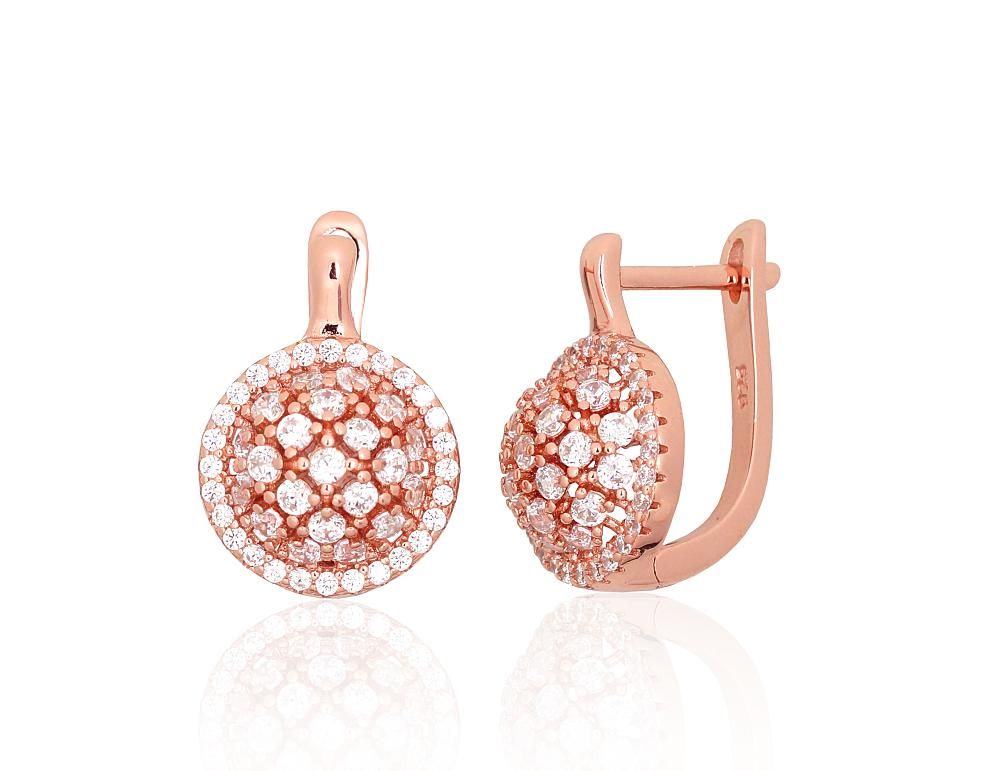 Silver Earrings with English Clasp A2204258PAuRCZ