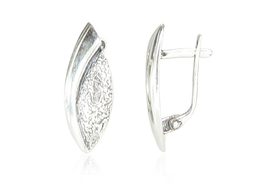 Silver Earrings with English Clasp A2201093POxBk
