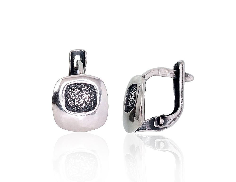 Silver Earrings with English Clasp A2203155POxBk
