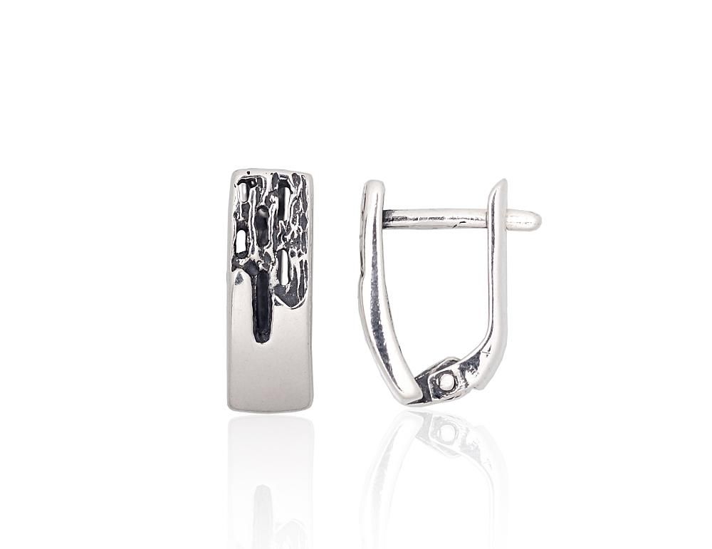 Silver Earrings with English Clasp A2203809POxBk