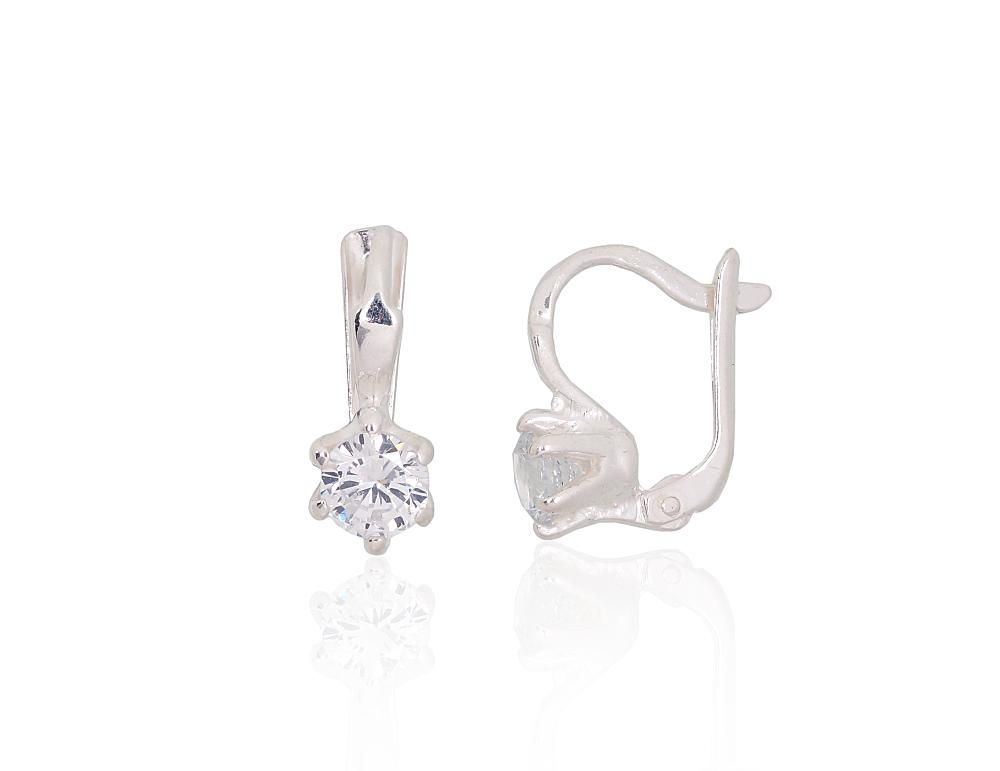 Silver earrings with Lever backs A2203221CZ