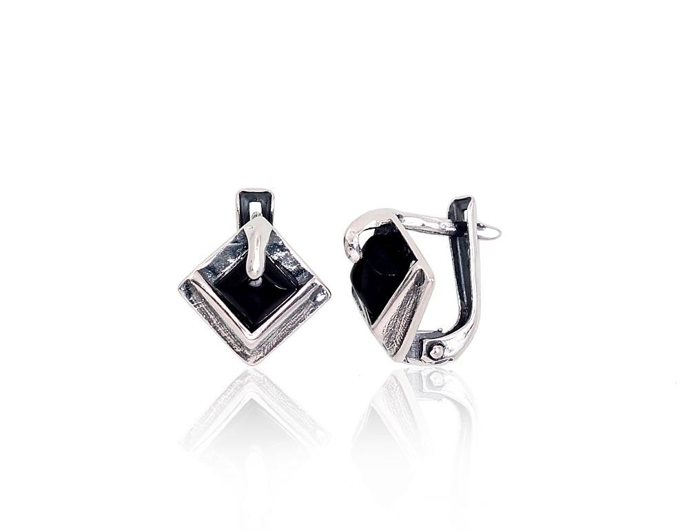 Silver Earrings with English Clasp A2203246POxBkON2