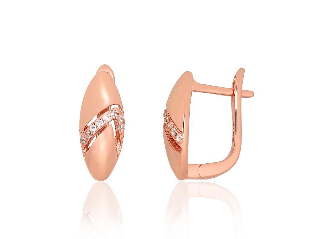 Silver Earrings with English Clasp A2204217PAuRCZ